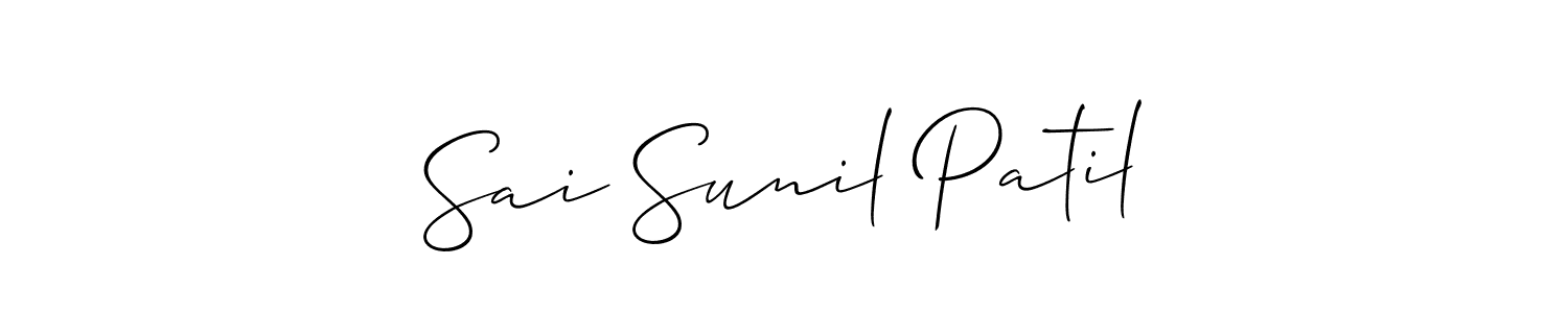 Create a beautiful signature design for name Sai Sunil Patil. With this signature (Allison_Script) fonts, you can make a handwritten signature for free. Sai Sunil Patil signature style 2 images and pictures png