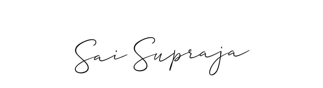 if you are searching for the best signature style for your name Sai Supraja. so please give up your signature search. here we have designed multiple signature styles  using Allison_Script. Sai Supraja signature style 2 images and pictures png