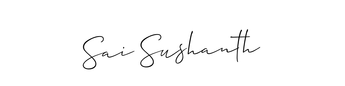 Also we have Sai Sushanth name is the best signature style. Create professional handwritten signature collection using Allison_Script autograph style. Sai Sushanth signature style 2 images and pictures png