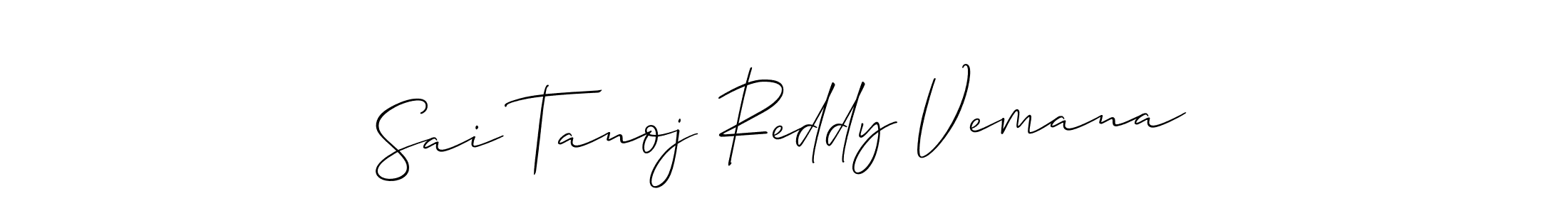 Design your own signature with our free online signature maker. With this signature software, you can create a handwritten (Allison_Script) signature for name Sai Tanoj Reddy Vemana. Sai Tanoj Reddy Vemana signature style 2 images and pictures png