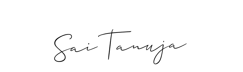 Use a signature maker to create a handwritten signature online. With this signature software, you can design (Allison_Script) your own signature for name Sai Tanuja. Sai Tanuja signature style 2 images and pictures png