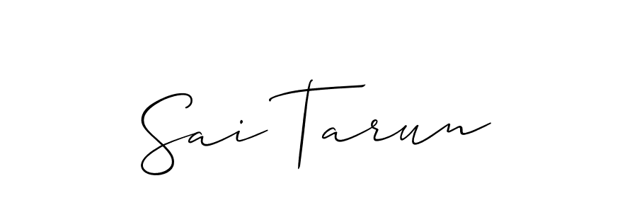 The best way (Allison_Script) to make a short signature is to pick only two or three words in your name. The name Sai Tarun include a total of six letters. For converting this name. Sai Tarun signature style 2 images and pictures png