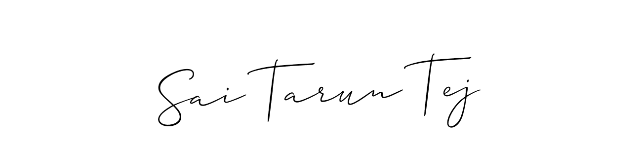 It looks lik you need a new signature style for name Sai Tarun Tej. Design unique handwritten (Allison_Script) signature with our free signature maker in just a few clicks. Sai Tarun Tej signature style 2 images and pictures png