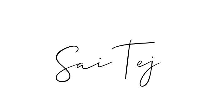 Also we have Sai Tej name is the best signature style. Create professional handwritten signature collection using Allison_Script autograph style. Sai Tej signature style 2 images and pictures png