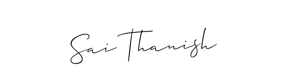 Make a short Sai Thanish signature style. Manage your documents anywhere anytime using Allison_Script. Create and add eSignatures, submit forms, share and send files easily. Sai Thanish signature style 2 images and pictures png