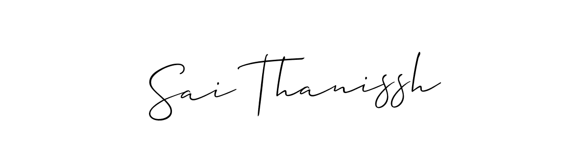 Similarly Allison_Script is the best handwritten signature design. Signature creator online .You can use it as an online autograph creator for name Sai Thanissh. Sai Thanissh signature style 2 images and pictures png