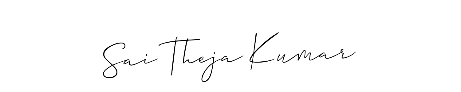 How to make Sai Theja Kumar name signature. Use Allison_Script style for creating short signs online. This is the latest handwritten sign. Sai Theja Kumar signature style 2 images and pictures png