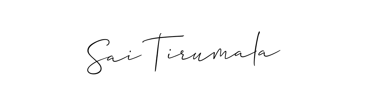 Make a beautiful signature design for name Sai Tirumala. With this signature (Allison_Script) style, you can create a handwritten signature for free. Sai Tirumala signature style 2 images and pictures png