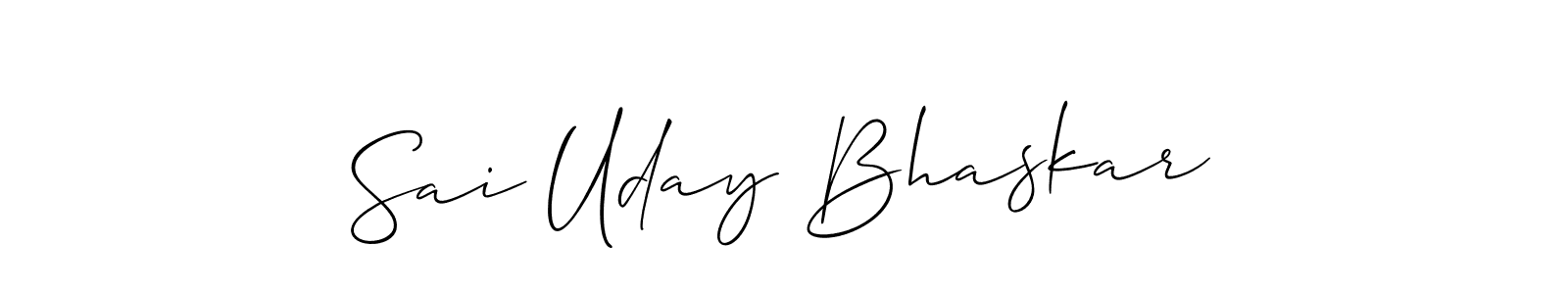 if you are searching for the best signature style for your name Sai Uday Bhaskar. so please give up your signature search. here we have designed multiple signature styles  using Allison_Script. Sai Uday Bhaskar signature style 2 images and pictures png
