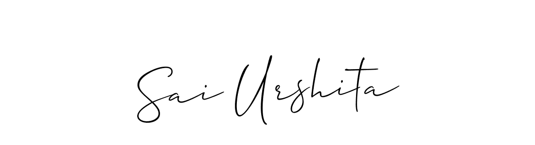 The best way (Allison_Script) to make a short signature is to pick only two or three words in your name. The name Sai Urshita include a total of six letters. For converting this name. Sai Urshita signature style 2 images and pictures png