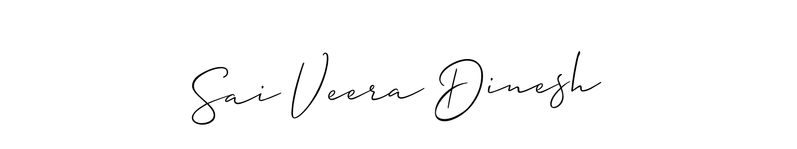 Sai Veera Dinesh stylish signature style. Best Handwritten Sign (Allison_Script) for my name. Handwritten Signature Collection Ideas for my name Sai Veera Dinesh. Sai Veera Dinesh signature style 2 images and pictures png