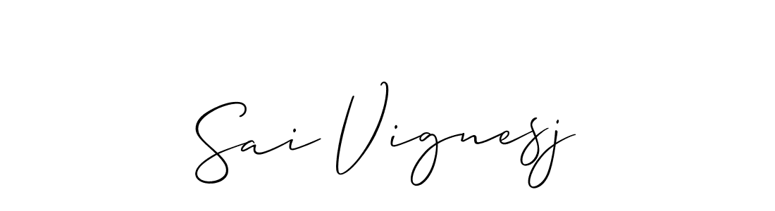 Also we have Sai Vignesj name is the best signature style. Create professional handwritten signature collection using Allison_Script autograph style. Sai Vignesj signature style 2 images and pictures png