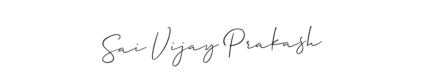 How to make Sai Vijay Prakash name signature. Use Allison_Script style for creating short signs online. This is the latest handwritten sign. Sai Vijay Prakash signature style 2 images and pictures png
