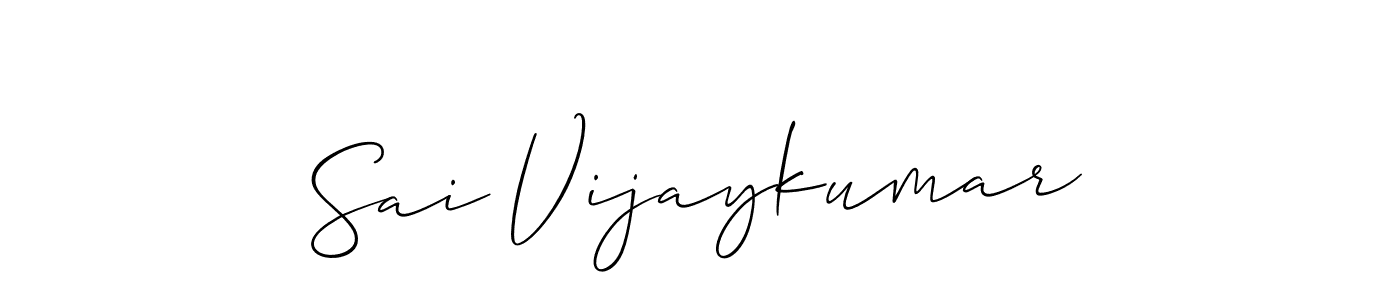 The best way (Allison_Script) to make a short signature is to pick only two or three words in your name. The name Sai Vijaykumar include a total of six letters. For converting this name. Sai Vijaykumar signature style 2 images and pictures png