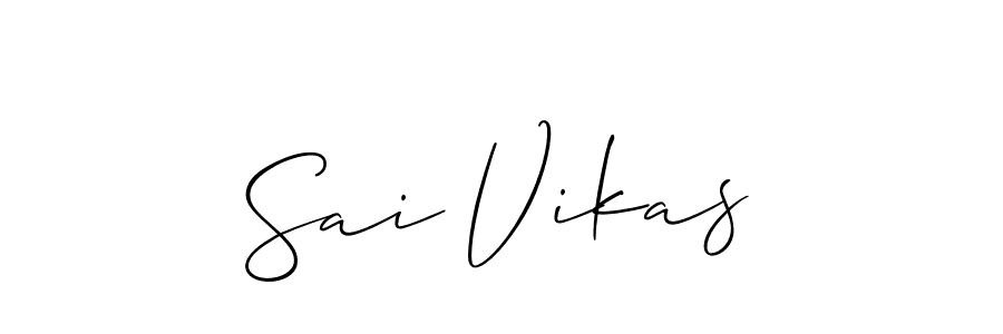 Create a beautiful signature design for name Sai Vikas. With this signature (Allison_Script) fonts, you can make a handwritten signature for free. Sai Vikas signature style 2 images and pictures png