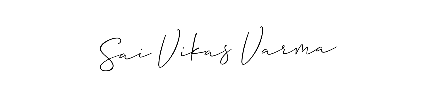 Make a short Sai Vikas Varma signature style. Manage your documents anywhere anytime using Allison_Script. Create and add eSignatures, submit forms, share and send files easily. Sai Vikas Varma signature style 2 images and pictures png