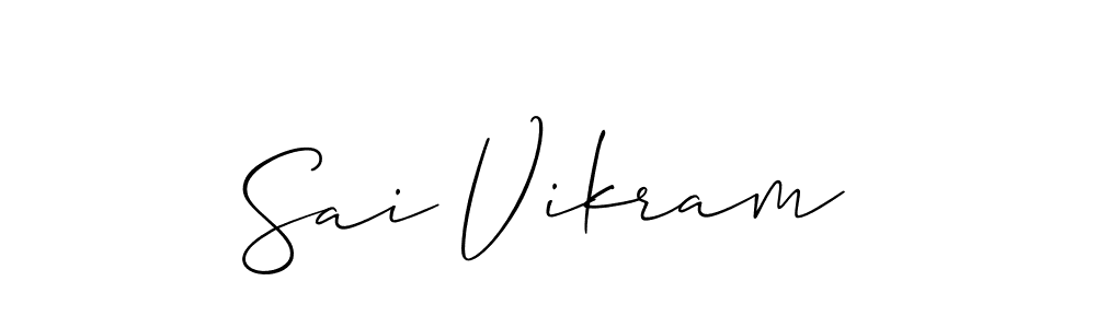 The best way (Allison_Script) to make a short signature is to pick only two or three words in your name. The name Sai Vikram include a total of six letters. For converting this name. Sai Vikram signature style 2 images and pictures png