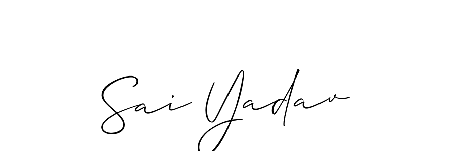 Allison_Script is a professional signature style that is perfect for those who want to add a touch of class to their signature. It is also a great choice for those who want to make their signature more unique. Get Sai Yadav name to fancy signature for free. Sai Yadav signature style 2 images and pictures png