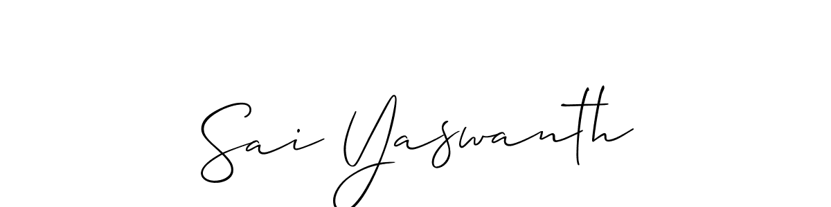 How to Draw Sai Yaswanth signature style? Allison_Script is a latest design signature styles for name Sai Yaswanth. Sai Yaswanth signature style 2 images and pictures png