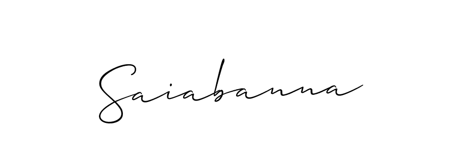 Use a signature maker to create a handwritten signature online. With this signature software, you can design (Allison_Script) your own signature for name Saiabanna. Saiabanna signature style 2 images and pictures png