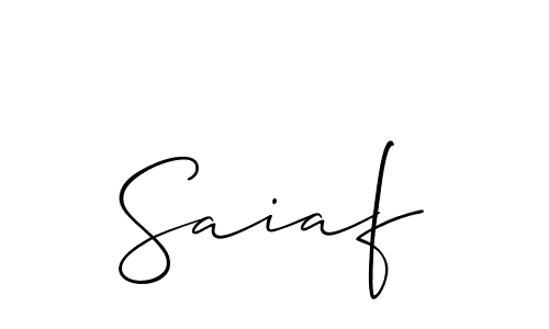 Create a beautiful signature design for name Saiaf. With this signature (Allison_Script) fonts, you can make a handwritten signature for free. Saiaf signature style 2 images and pictures png