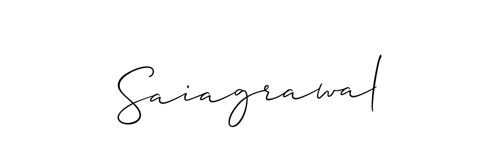 Also we have Saiagrawal name is the best signature style. Create professional handwritten signature collection using Allison_Script autograph style. Saiagrawal signature style 2 images and pictures png