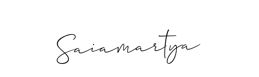 How to make Saiamartya name signature. Use Allison_Script style for creating short signs online. This is the latest handwritten sign. Saiamartya signature style 2 images and pictures png