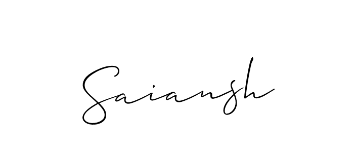 Also You can easily find your signature by using the search form. We will create Saiansh name handwritten signature images for you free of cost using Allison_Script sign style. Saiansh signature style 2 images and pictures png