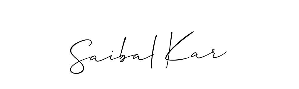 How to make Saibal Kar name signature. Use Allison_Script style for creating short signs online. This is the latest handwritten sign. Saibal Kar signature style 2 images and pictures png