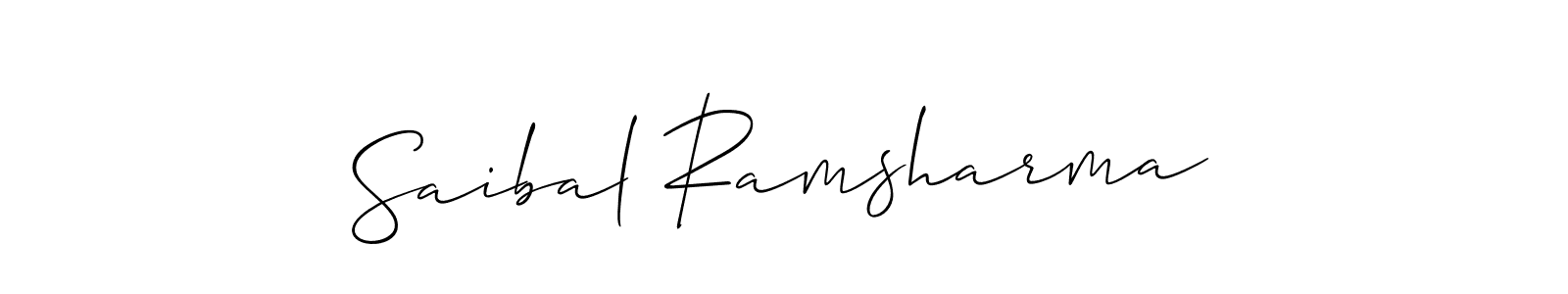 Also You can easily find your signature by using the search form. We will create Saibal Ramsharma name handwritten signature images for you free of cost using Allison_Script sign style. Saibal Ramsharma signature style 2 images and pictures png