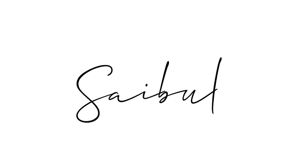How to make Saibul signature? Allison_Script is a professional autograph style. Create handwritten signature for Saibul name. Saibul signature style 2 images and pictures png