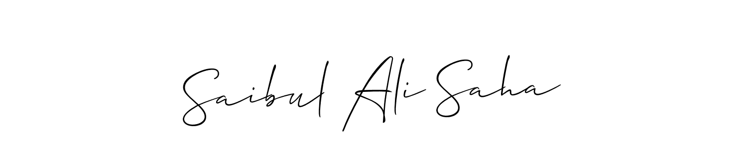 How to Draw Saibul Ali Saha signature style? Allison_Script is a latest design signature styles for name Saibul Ali Saha. Saibul Ali Saha signature style 2 images and pictures png