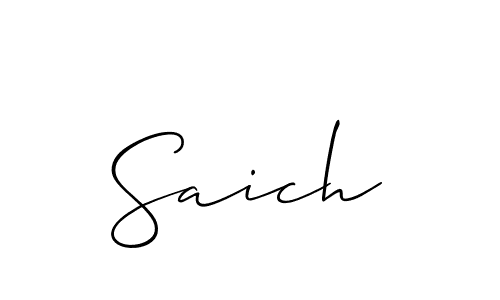 Make a beautiful signature design for name Saich. With this signature (Allison_Script) style, you can create a handwritten signature for free. Saich signature style 2 images and pictures png