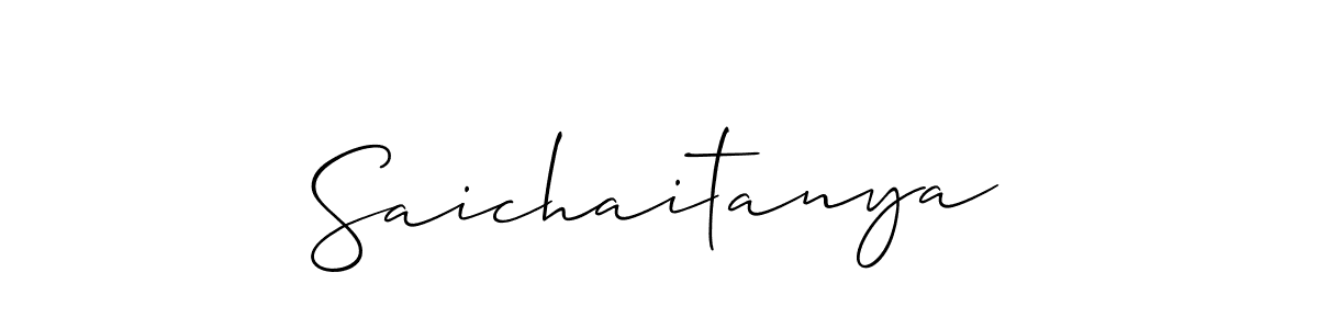 The best way (Allison_Script) to make a short signature is to pick only two or three words in your name. The name Saichaitanya include a total of six letters. For converting this name. Saichaitanya signature style 2 images and pictures png