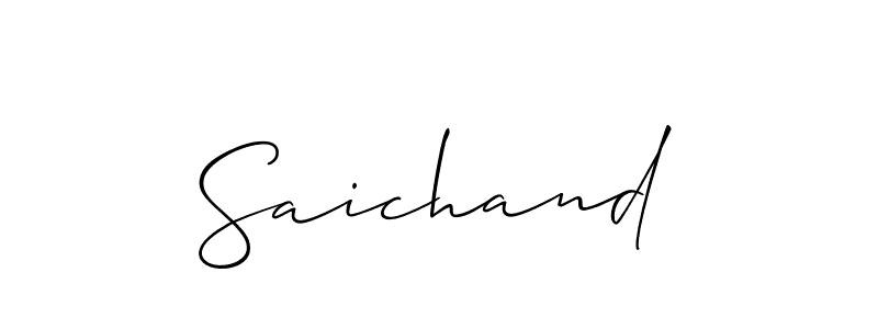 Make a beautiful signature design for name Saichand. With this signature (Allison_Script) style, you can create a handwritten signature for free. Saichand signature style 2 images and pictures png