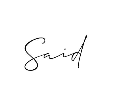 It looks lik you need a new signature style for name Said. Design unique handwritten (Allison_Script) signature with our free signature maker in just a few clicks. Said signature style 2 images and pictures png