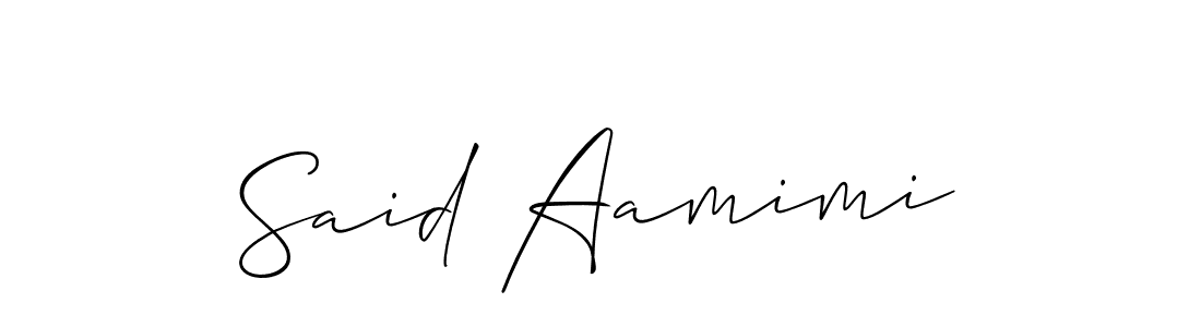 Use a signature maker to create a handwritten signature online. With this signature software, you can design (Allison_Script) your own signature for name Said Aamimi. Said Aamimi signature style 2 images and pictures png