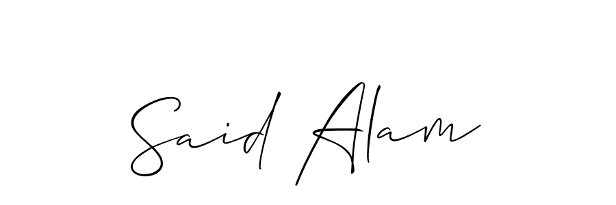 How to make Said Alam signature? Allison_Script is a professional autograph style. Create handwritten signature for Said Alam name. Said Alam signature style 2 images and pictures png