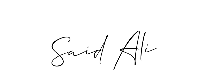 Also we have Said Ali name is the best signature style. Create professional handwritten signature collection using Allison_Script autograph style. Said Ali signature style 2 images and pictures png