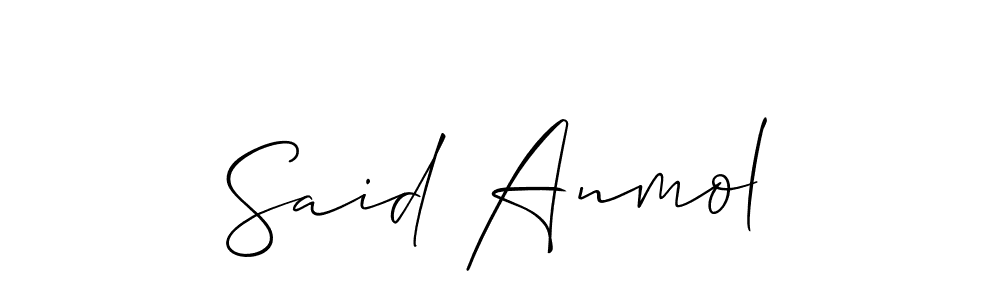 Best and Professional Signature Style for Said Anmol. Allison_Script Best Signature Style Collection. Said Anmol signature style 2 images and pictures png