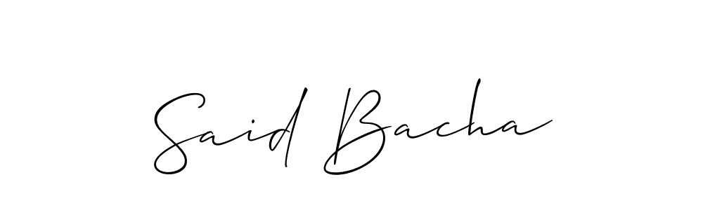 How to make Said Bacha signature? Allison_Script is a professional autograph style. Create handwritten signature for Said Bacha name. Said Bacha signature style 2 images and pictures png