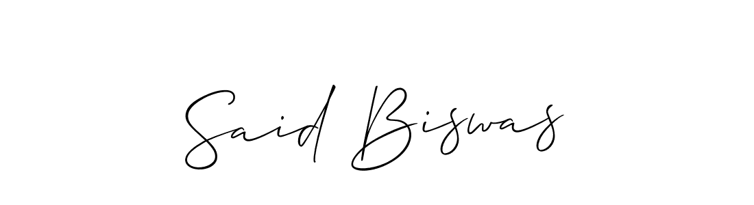 Also You can easily find your signature by using the search form. We will create Said Biswas name handwritten signature images for you free of cost using Allison_Script sign style. Said Biswas signature style 2 images and pictures png