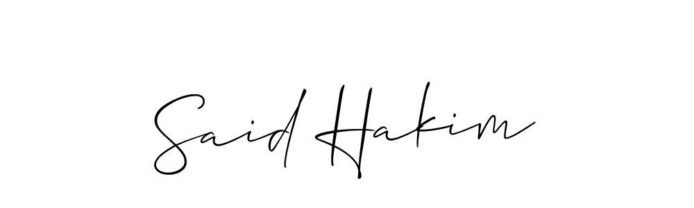 Make a short Said Hakim signature style. Manage your documents anywhere anytime using Allison_Script. Create and add eSignatures, submit forms, share and send files easily. Said Hakim signature style 2 images and pictures png