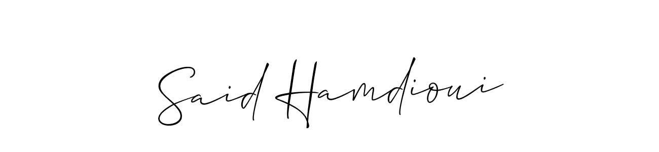 Design your own signature with our free online signature maker. With this signature software, you can create a handwritten (Allison_Script) signature for name Said Hamdioui. Said Hamdioui signature style 2 images and pictures png