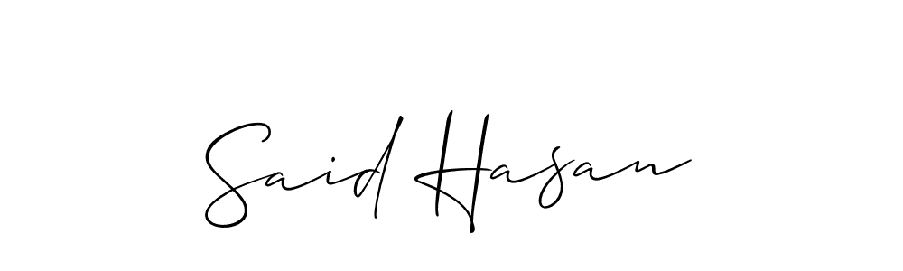Similarly Allison_Script is the best handwritten signature design. Signature creator online .You can use it as an online autograph creator for name Said Hasan. Said Hasan signature style 2 images and pictures png