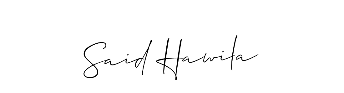 You should practise on your own different ways (Allison_Script) to write your name (Said Hawila) in signature. don't let someone else do it for you. Said Hawila signature style 2 images and pictures png