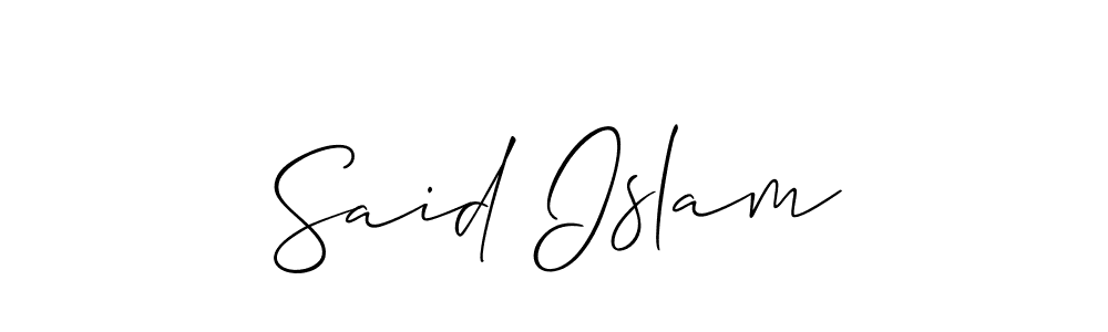You should practise on your own different ways (Allison_Script) to write your name (Said Islam) in signature. don't let someone else do it for you. Said Islam signature style 2 images and pictures png