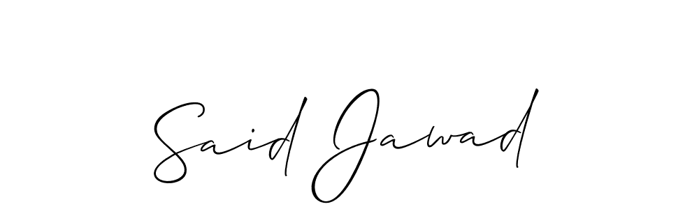 Make a beautiful signature design for name Said Jawad. With this signature (Allison_Script) style, you can create a handwritten signature for free. Said Jawad signature style 2 images and pictures png