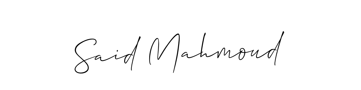 Said Mahmoud stylish signature style. Best Handwritten Sign (Allison_Script) for my name. Handwritten Signature Collection Ideas for my name Said Mahmoud. Said Mahmoud signature style 2 images and pictures png