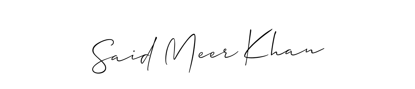 Also You can easily find your signature by using the search form. We will create Said Meer Khan name handwritten signature images for you free of cost using Allison_Script sign style. Said Meer Khan signature style 2 images and pictures png